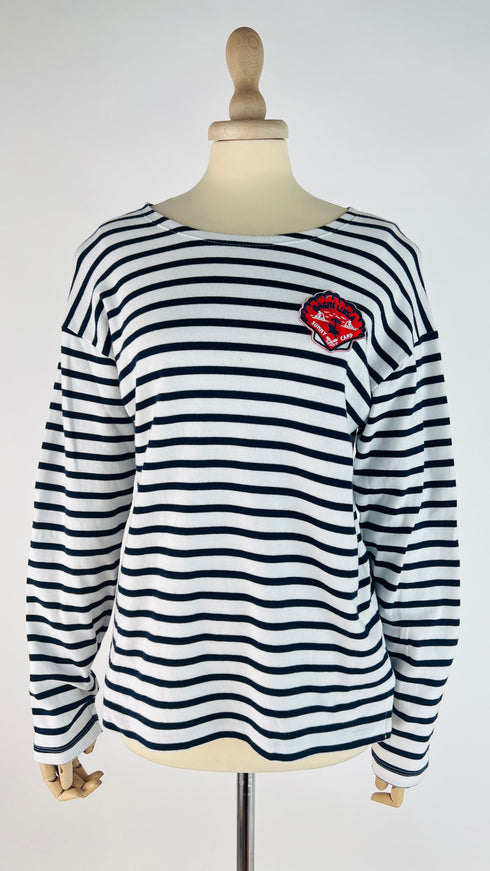 Longsleeve a righe blu