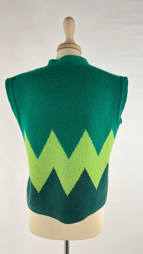 Gilet boxy zig-zag