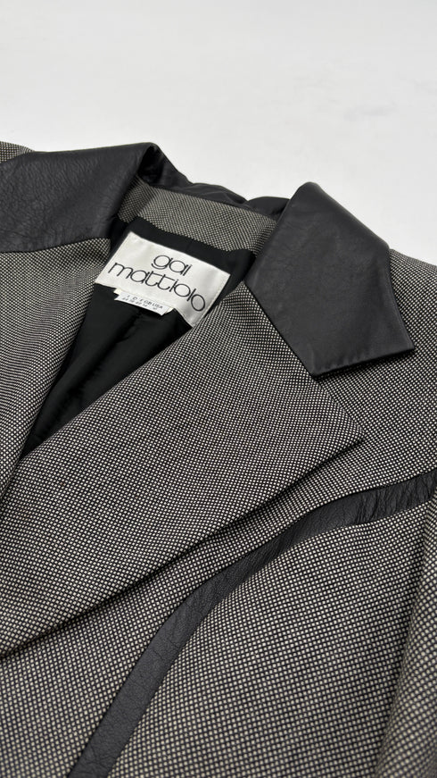Giacca inserti in pelle vintage