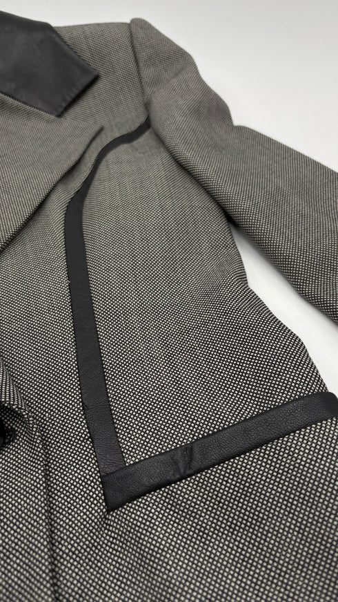 Giacca inserti in pelle vintage