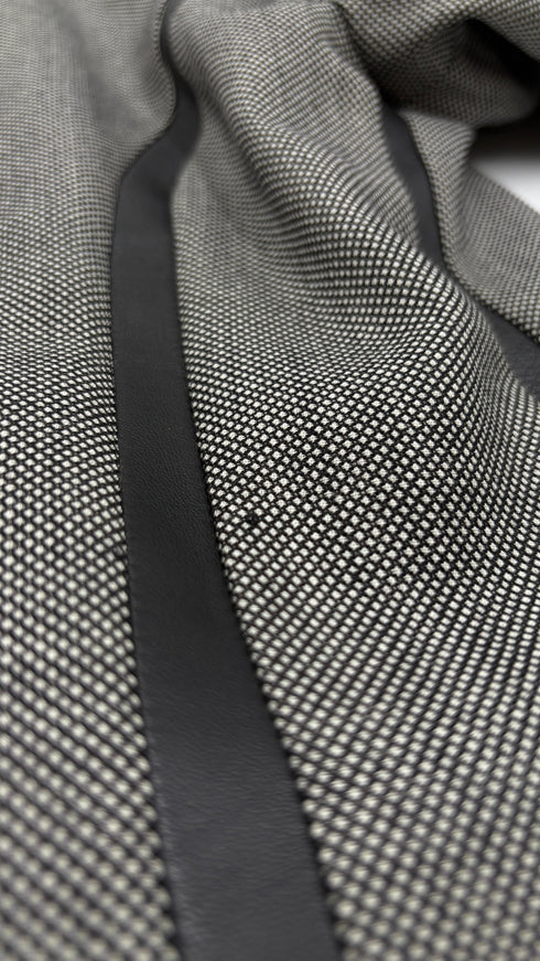 Giacca inserti in pelle vintage