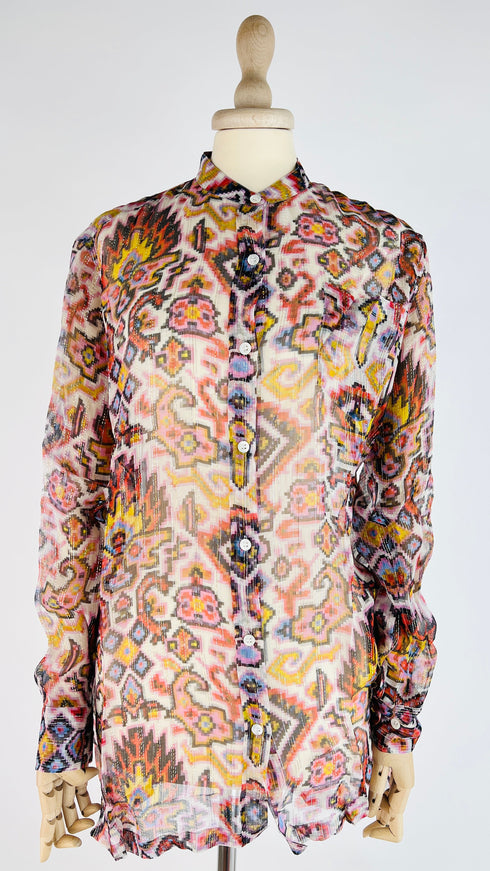 Camicia in seta-lurex