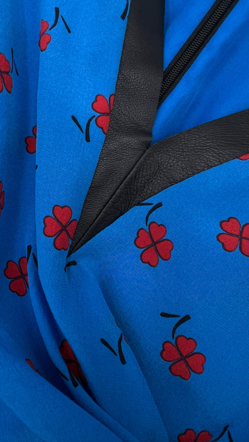 Abito midi motivo quadrifoglio