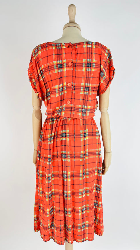 Abito midi tartan