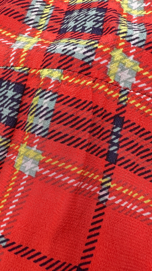 Abito midi tartan