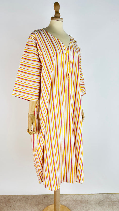 Kaftano a righe con lurex