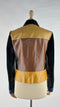 Giacca in pelle patchwork