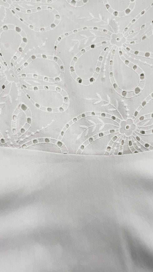 Abito midi inserti in pizzo