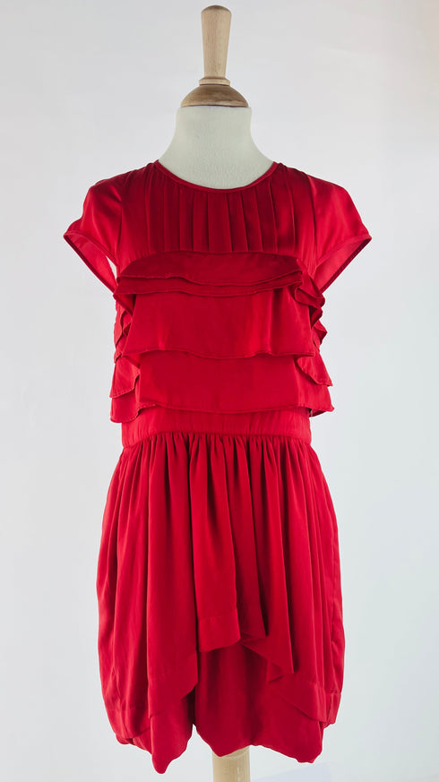 Abito corto con balze