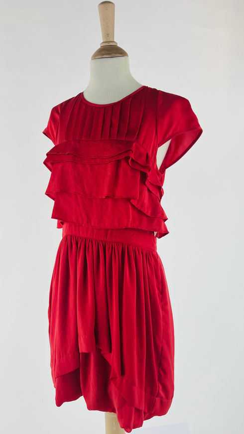 Abito corto con balze