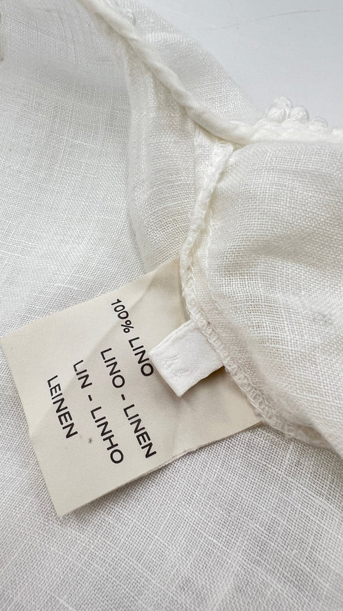 Blusa in lino bianco