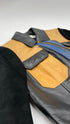 Giacca in pelle patchwork