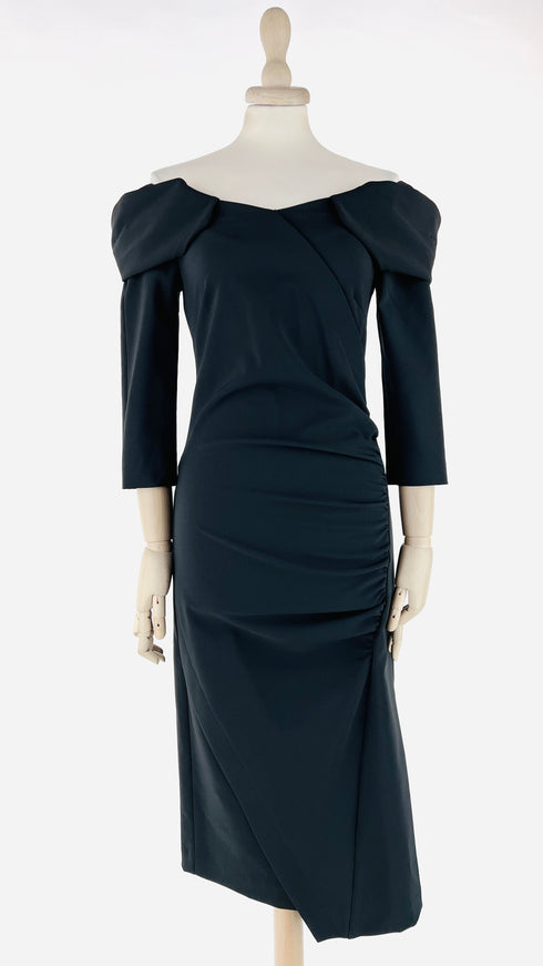 Abito midi con bavero