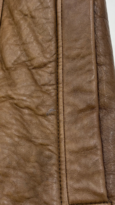 Giacca in pelle marrone