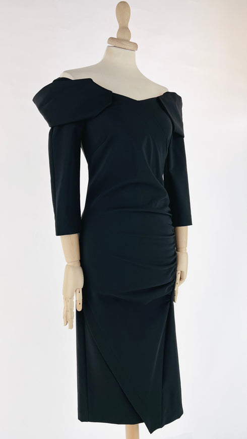 Abito midi con bavero