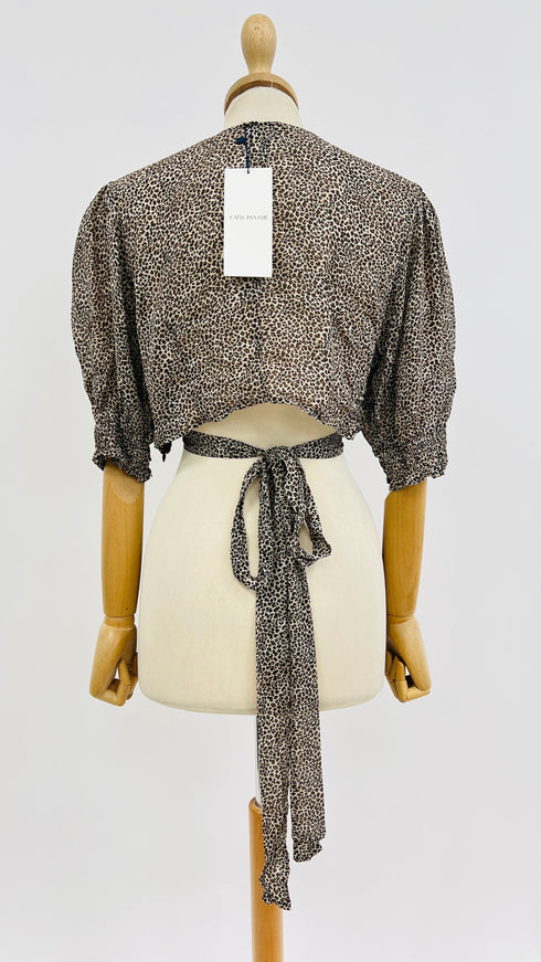 Top animalier con cartellino