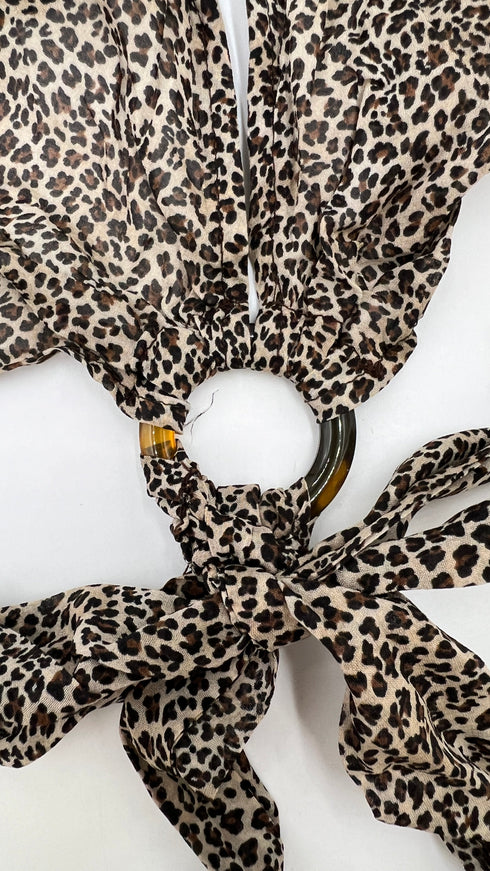 Top animalier con cartellino