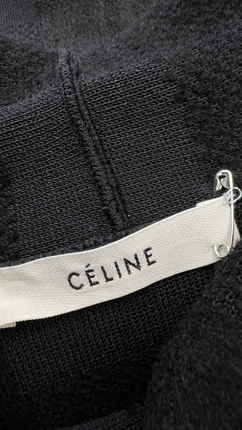 Abito corto check nero