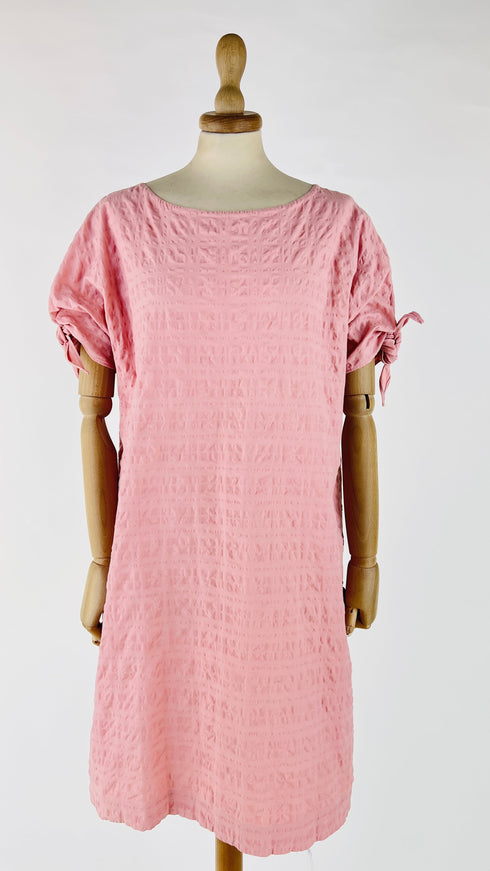 Abito midi tunica texture quadri