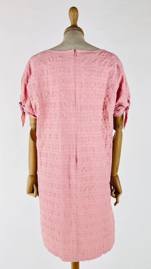 Abito midi tunica texture quadri