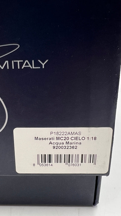 Modellino MC20 Cielo