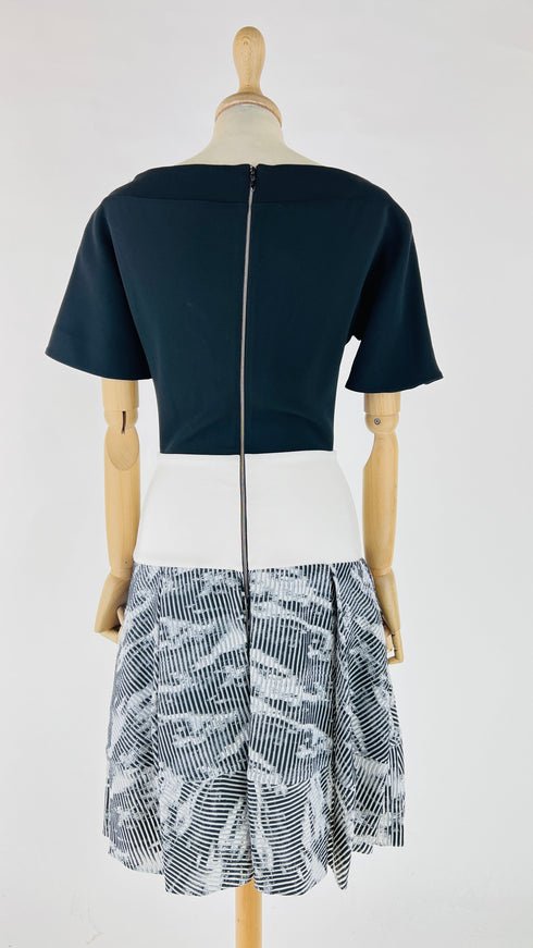 Abito midi color block