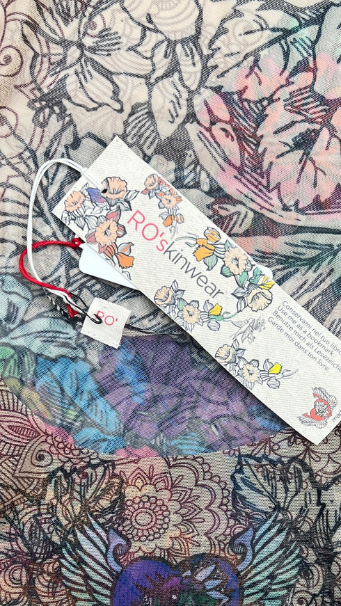 Longsleeve in tulle con cartellino