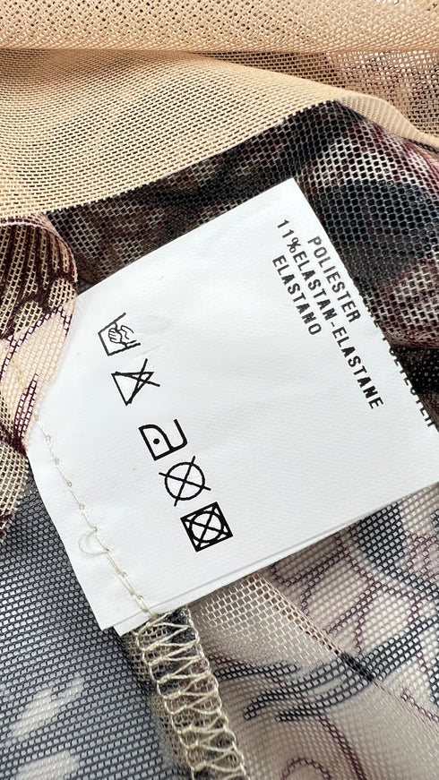 Longsleeve in tulle con cartellino