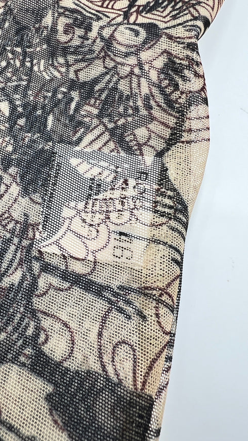 Longsleeve in tulle con cartellino