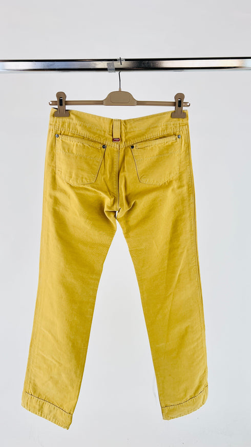 Pantaloni gamba dritta con cartellino