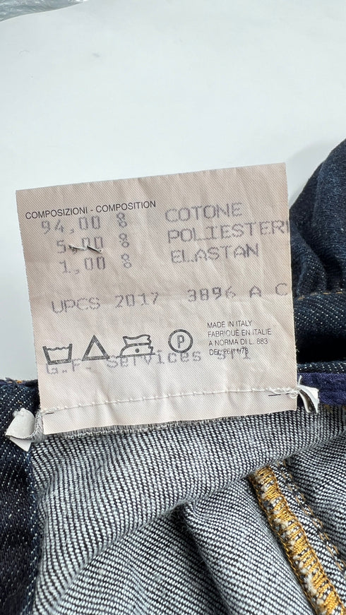 Top cropped in denim