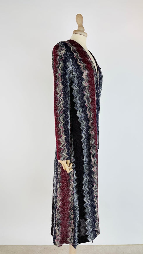 Cardigan lungo con cartellino