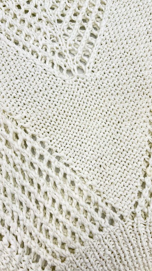 Top in maglia traforato