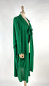 Cardigan aperto lungo verde