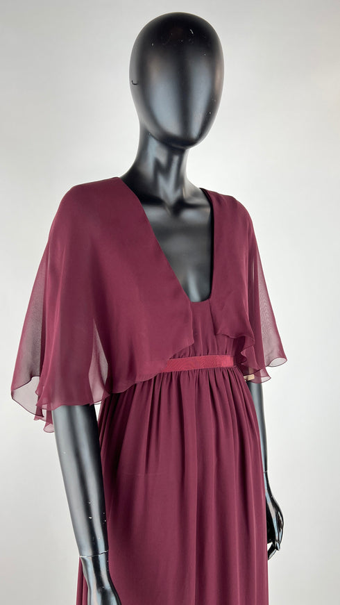 Abito lungo in crepe con cartellino