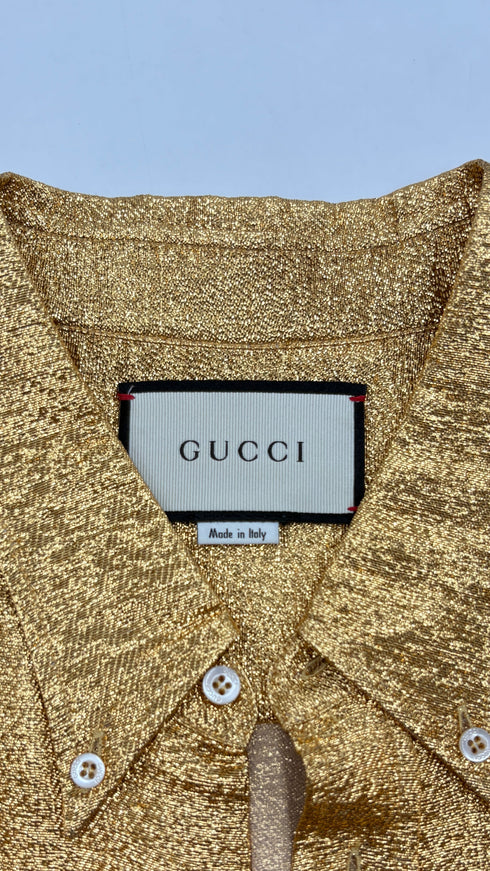 Camicia lamè dorata