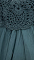 Abito corto scollo crochet