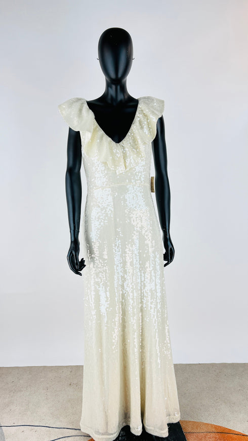 Abito lungo paillettato