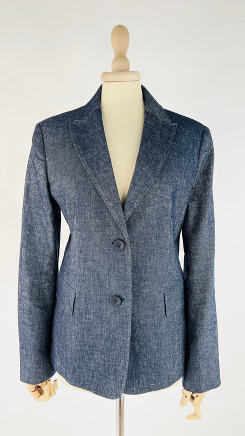 Blazer monopetto in denim
