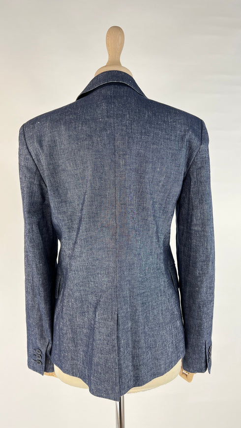 Blazer monopetto in denim