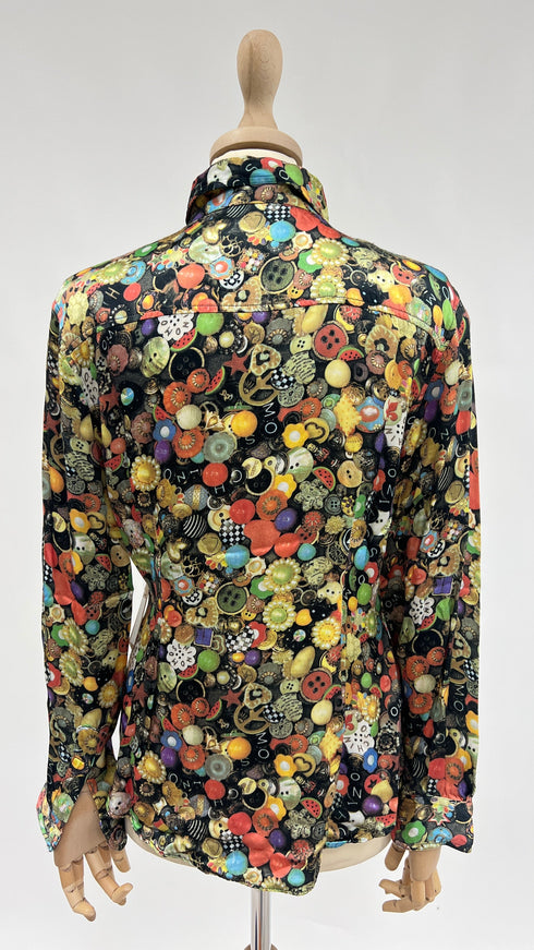 Camicia stampa bottoni vintage