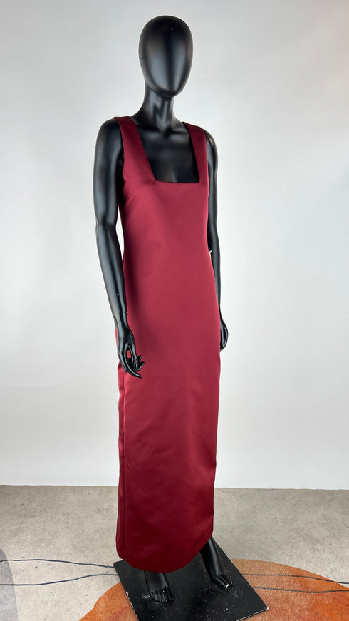 Abito lungo scollo quadrato