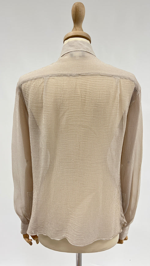 Camicia in seta micro righe