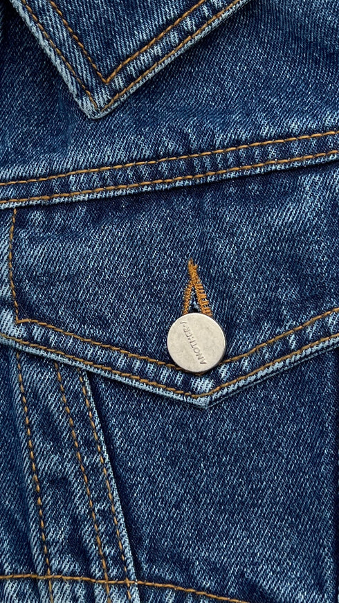 Giacca cropped in jeans