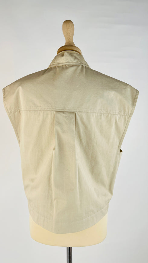 Gilet boxy in cotone
