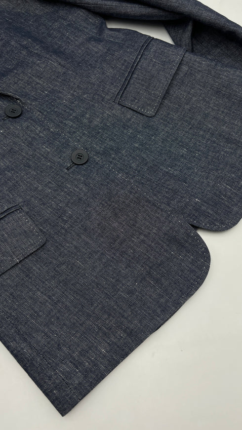 Blazer monopetto in denim