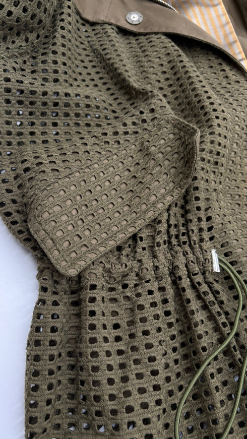 Soprabito traforato con coulisse