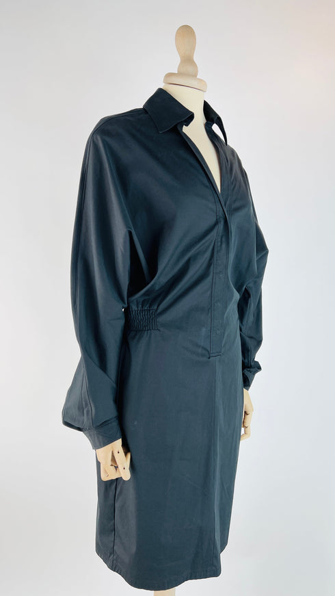 Abito camicia midi nero