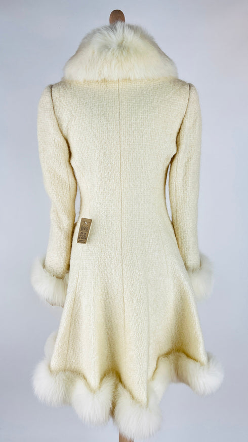 Cappotto midi in tweed