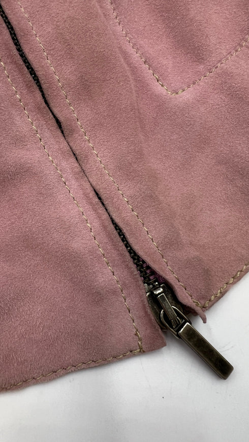 Giacca in pelle con zip